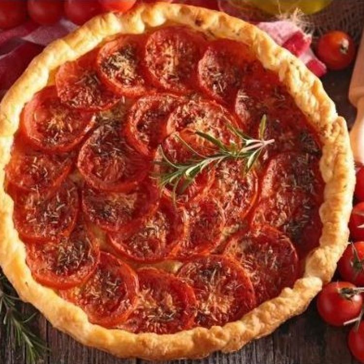 Tarte à la tomate, gingembre, artichauts